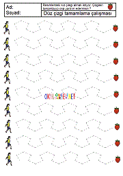 düz çizgi çalışma sayfaları